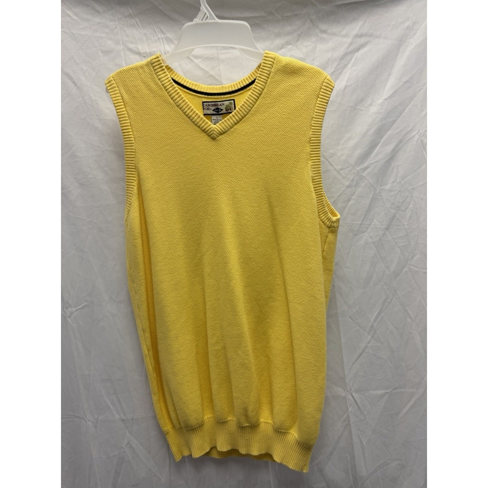 Caribbean Joe Let Go‎ Yellow Vest Men's Size Large